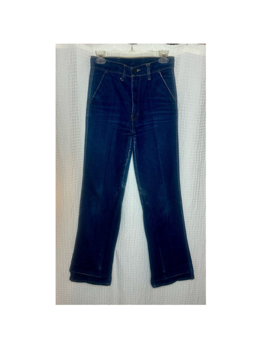 Vintage 70s Commando High-Waisted Denim Dark Wash Jeans (28x34)